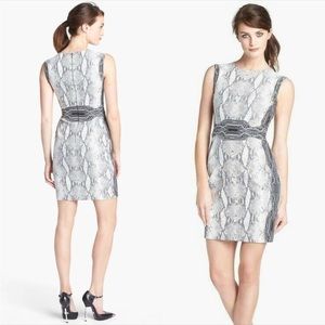 DVF Bey Snake Print Sheath Dress